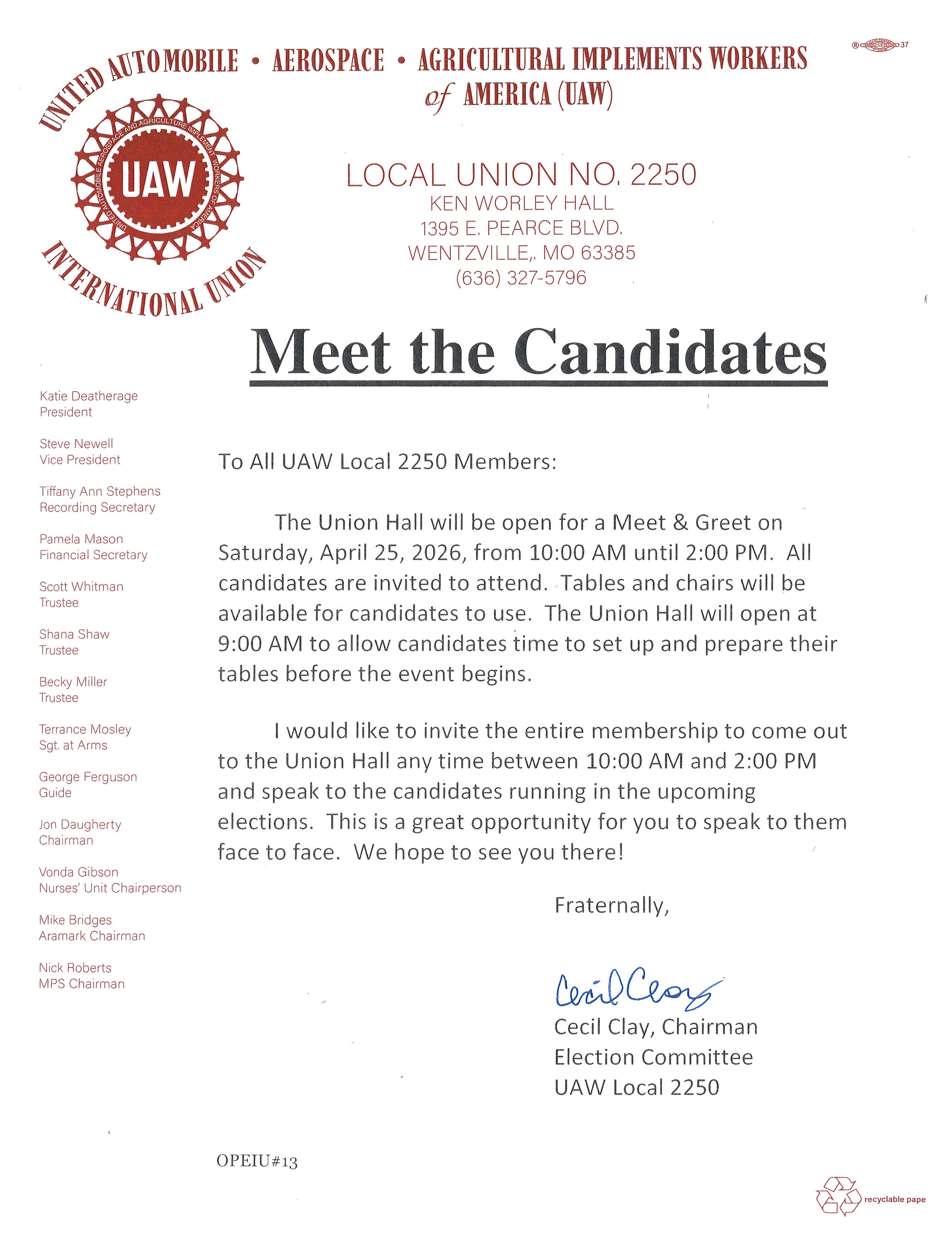 Meet The Candidates