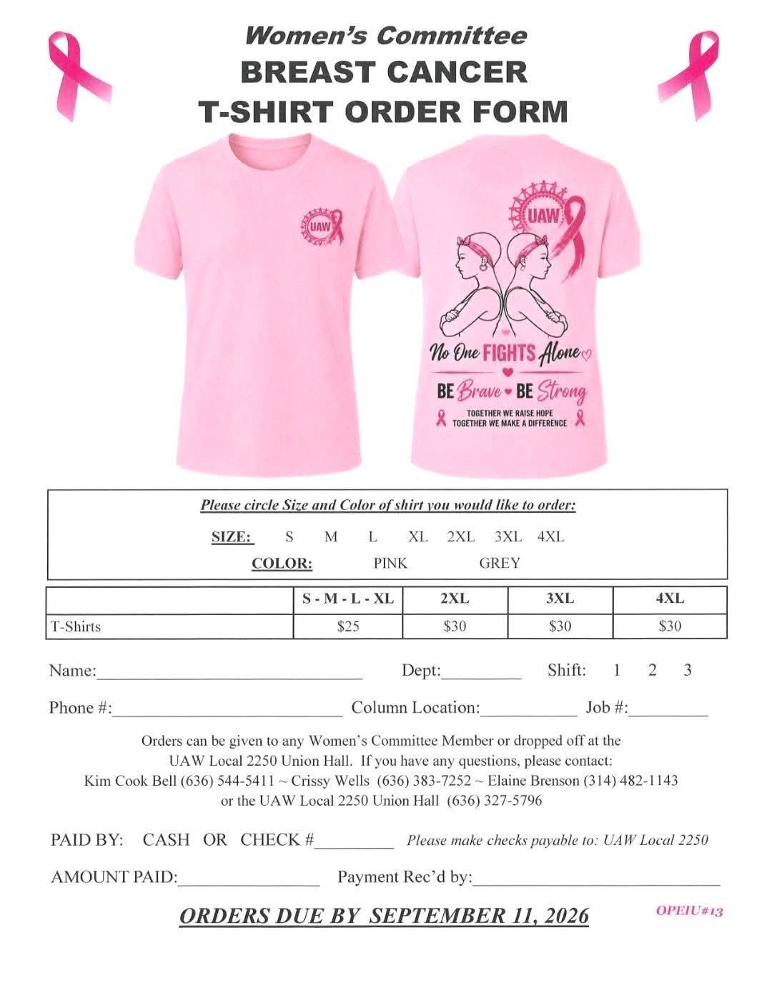 Woman's committee Breast Cancer Shirt sale