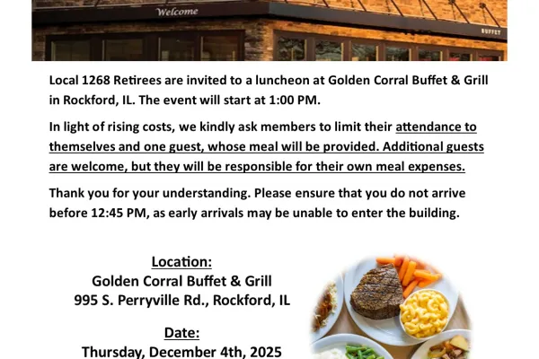 Golden Corral Retiree Lunch