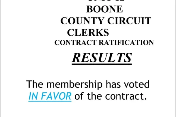 Unit 12 Boone County Circuit Clerks Contract Results