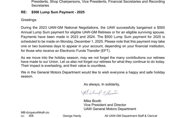 500 Dollar Bonus for retirees