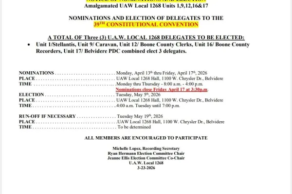 Nominations Notice for the Constitutional Convention