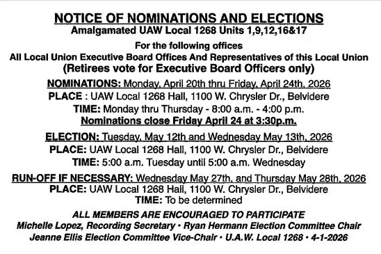 Nomination and Election Notice Call Post