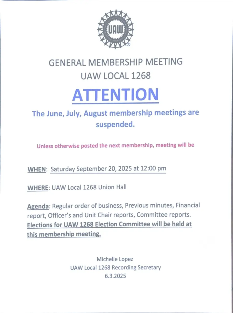 June, July, and August Meetings suspended