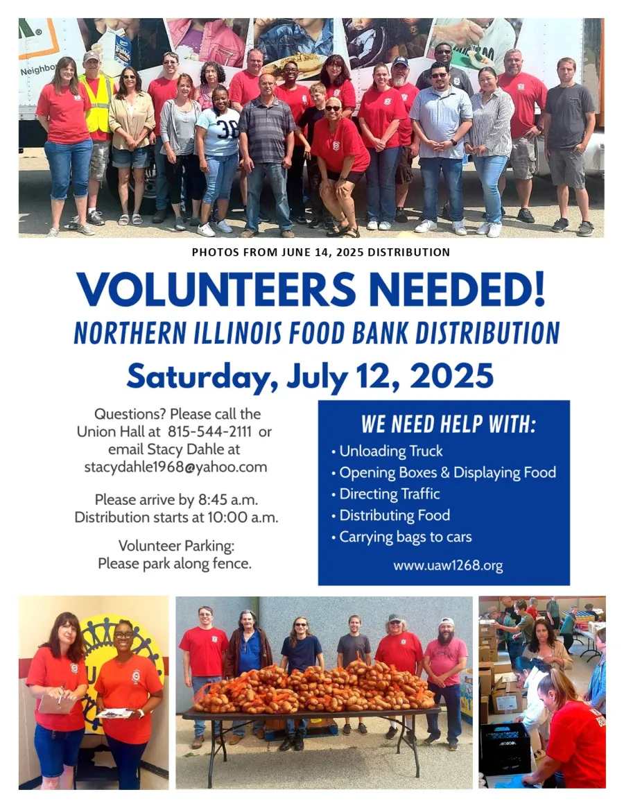 volunteers needed for NIFB distribution