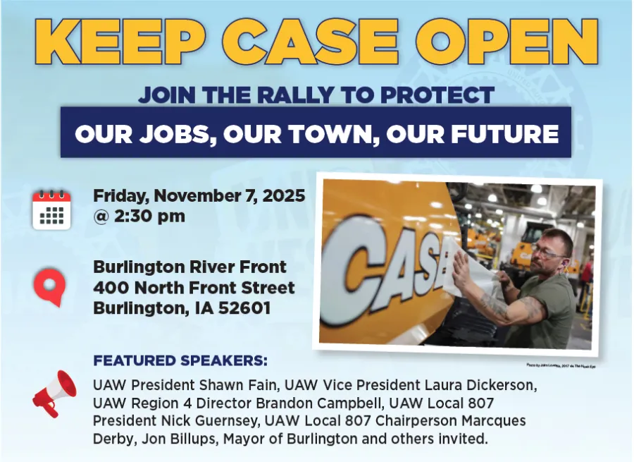 Keep CASE open Rally