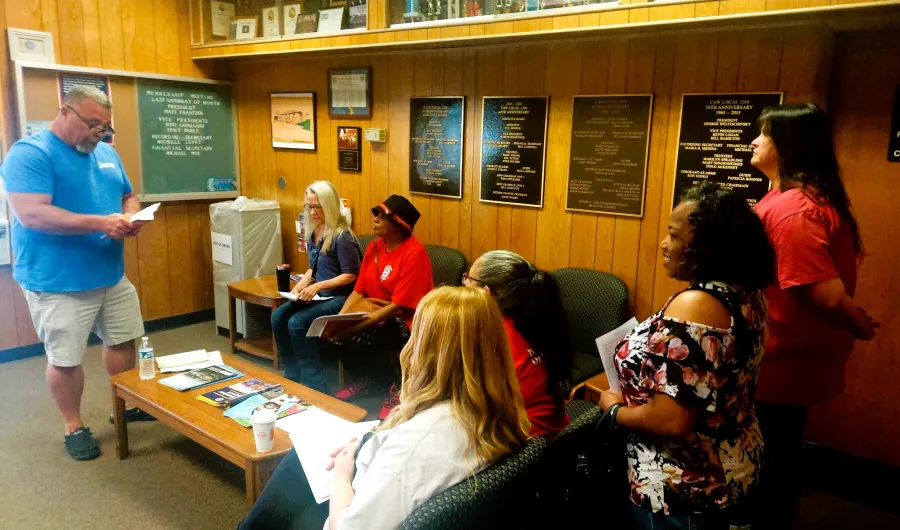 UAW 1268 President Matt Frantzen swore in the 2025-2028 UAW 1268 Election Committee on September 20, 2025.