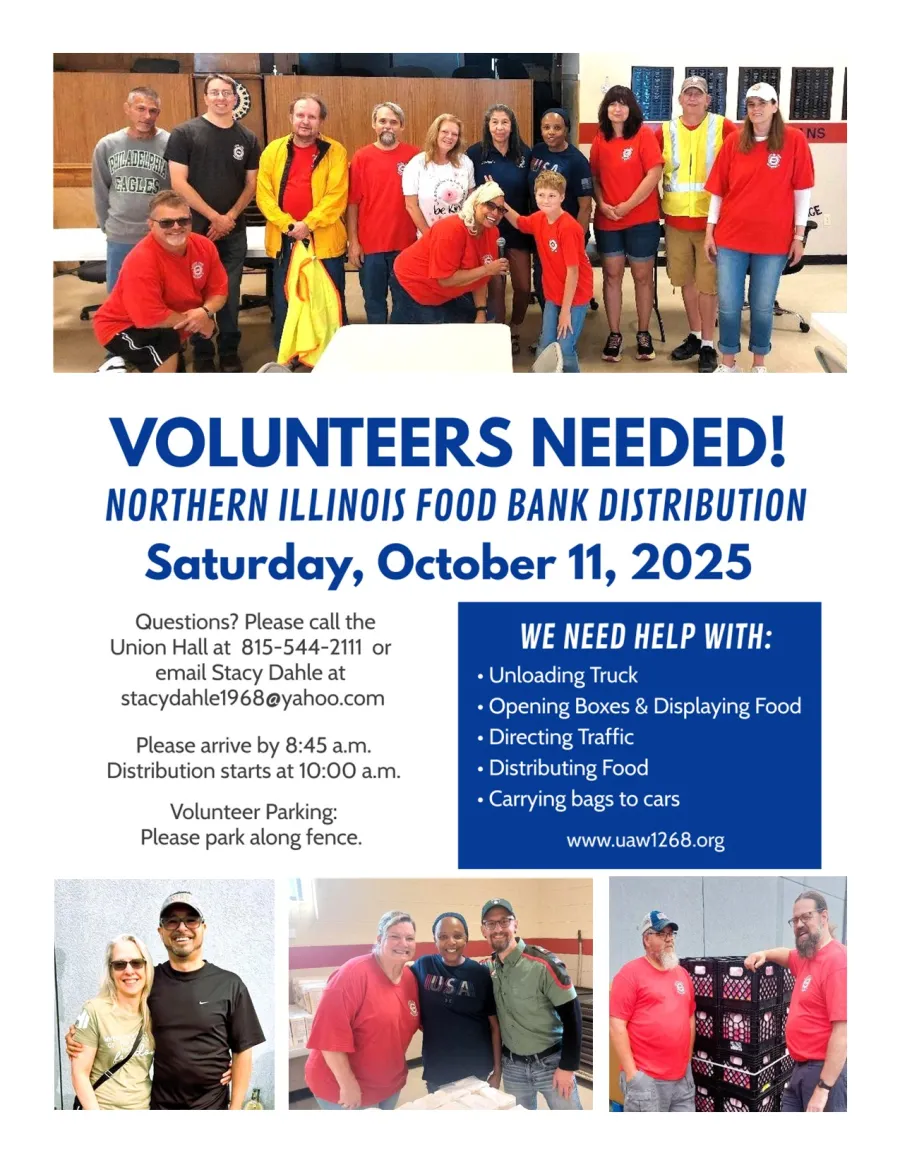October NIFB Volunteers Needed