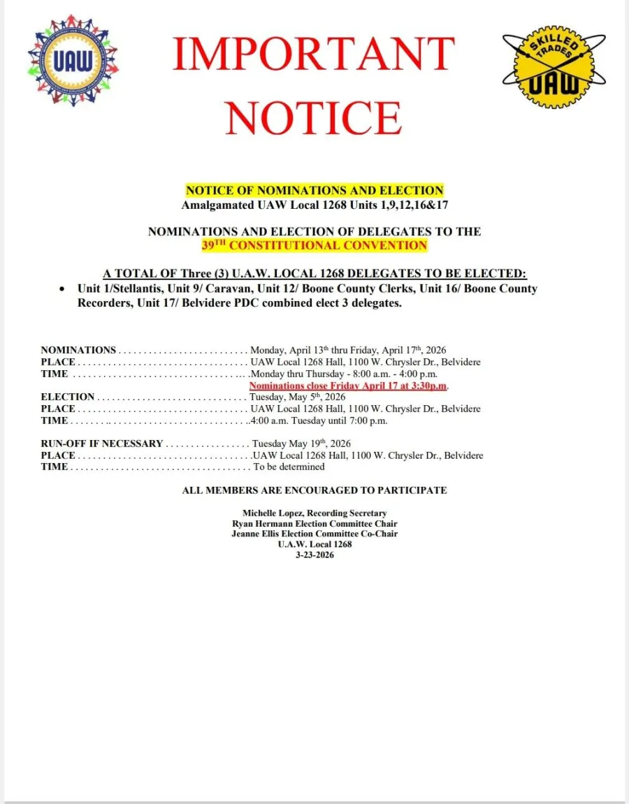 Nominations Notice for the Constitutional Convention