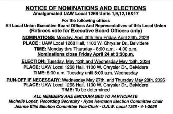 Nomination and Election Notice Call Post