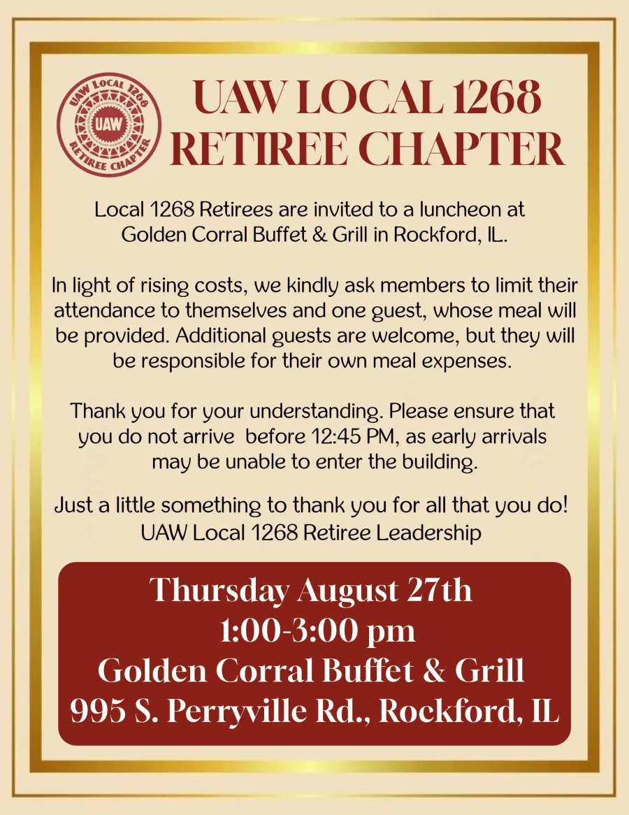 Retirees: Golden Corral Buffet