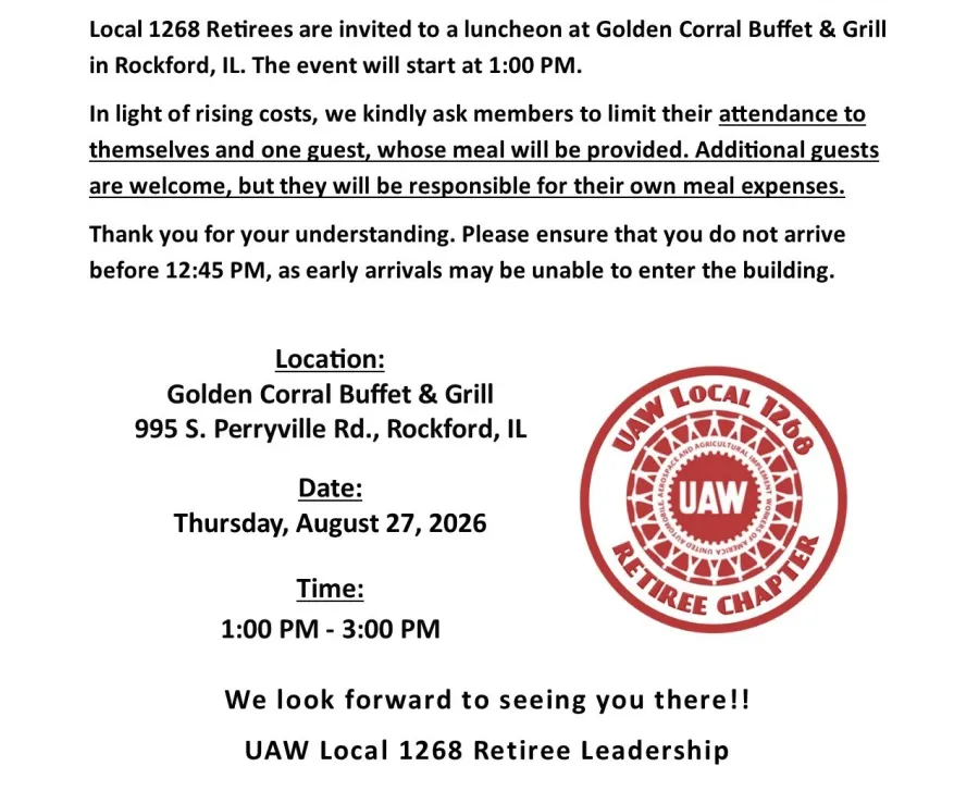 Retirees: Golden Corral Buffet