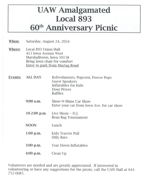 60th Anniversary Picnic