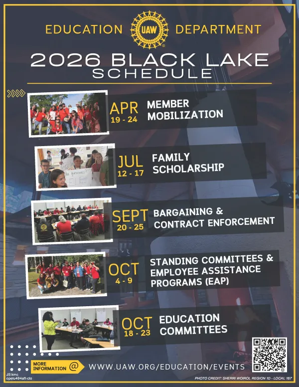 Flyer 2026 UAW Education Department Conferences